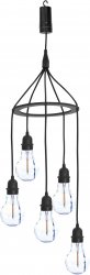 Luxform Lighting Hubble Battery Powered Pendant 5 x Hanging Lights with 24 Hour Timer - (LF1240)