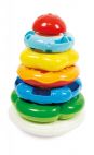 Clementoni 17103 5 Coloured Rings of Different Sizes Staking Ring Game - Multi
