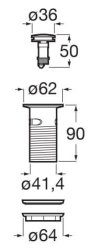 Roca Chrome Click Basin Waste