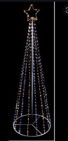 Premier Decorations Pin Wire Pyramid Tree With Star 1.4M 332 LED Lights